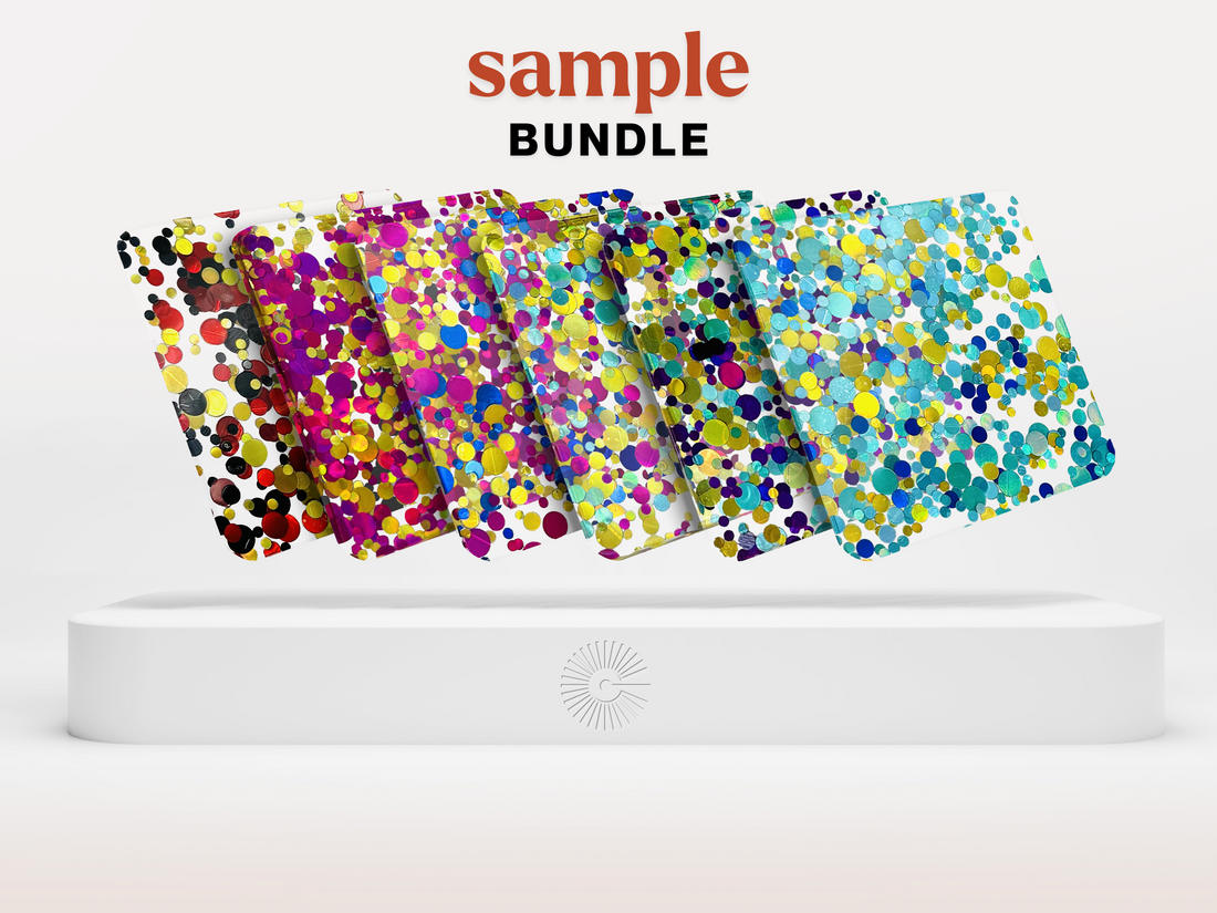 2&quot;x2&quot; Sample Bundle - (x6) Confetti Acrylics
