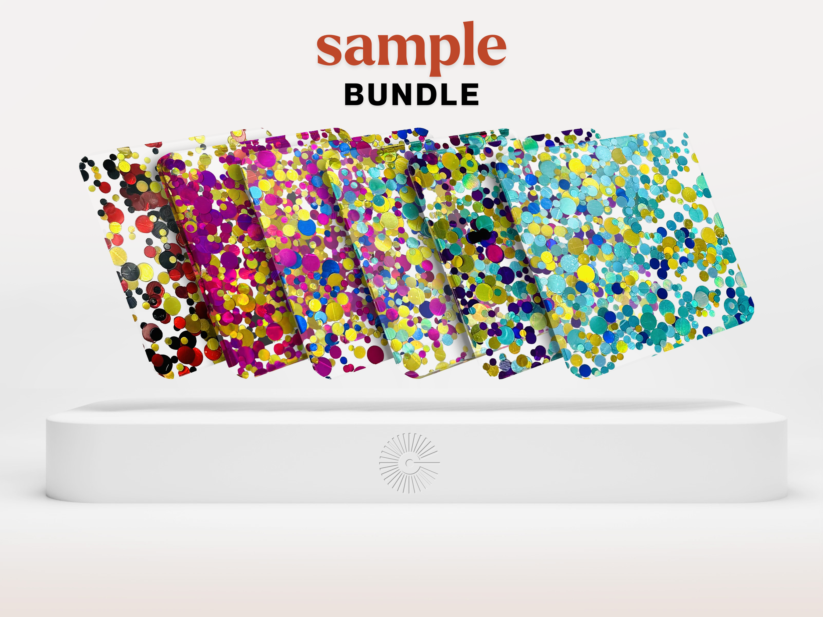 2&quot;x2&quot; Sample Bundle - (x6) Confetti Acrylics